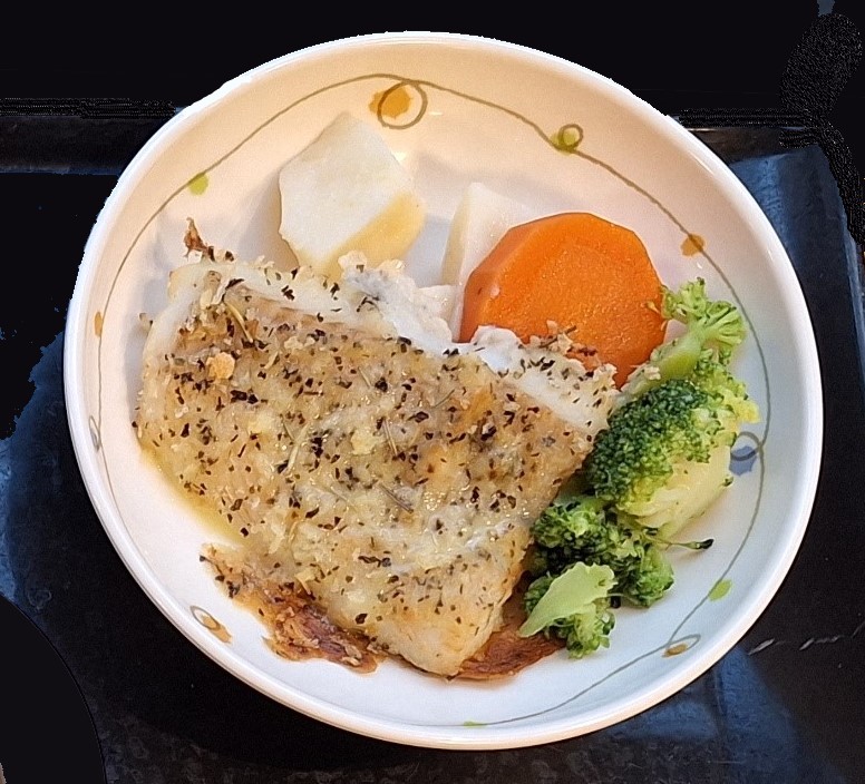 おいしく減塩　【白身魚の香草バター焼き】