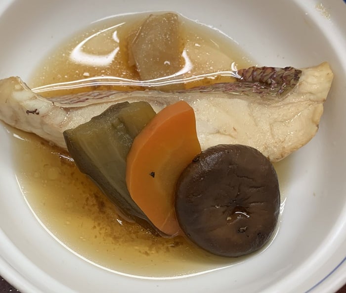 【夕食】タイの煮付け