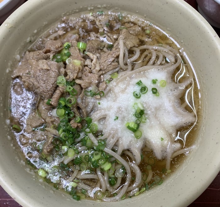 【昼食】牛肉とろろ冷やしそば