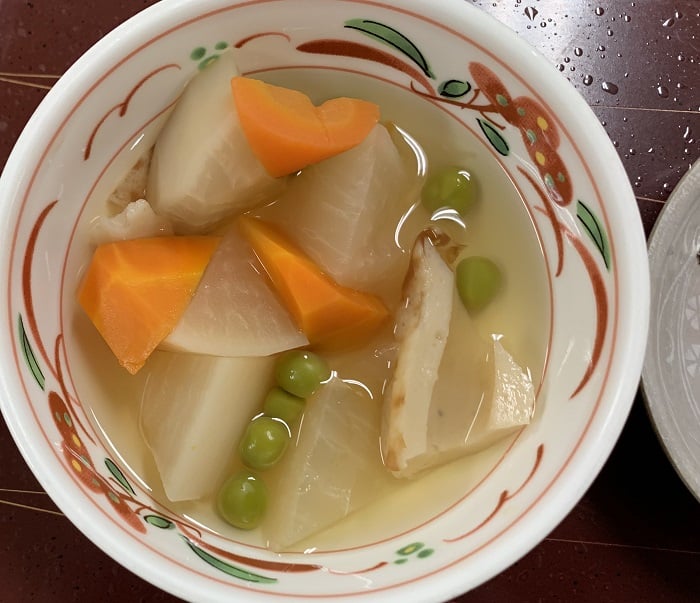 【朝食】大根とちくわの煮物