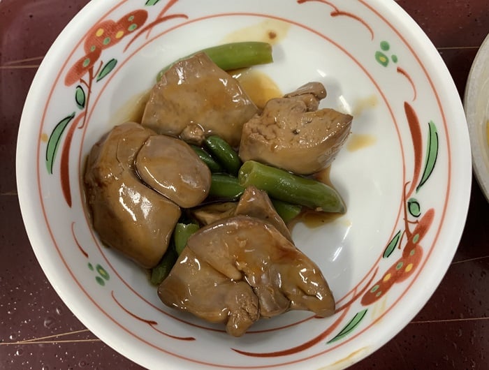 【朝食】鶏レバー煮