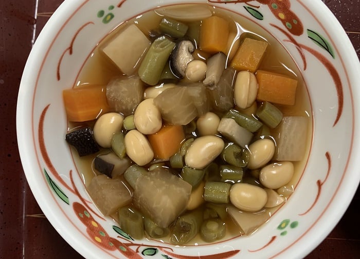 【朝食】大豆の五目煮