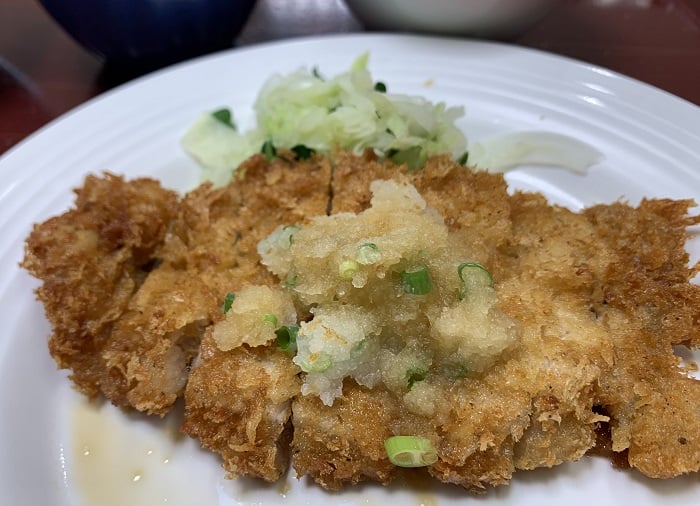 【昼食】ねぎおろしとんかつ