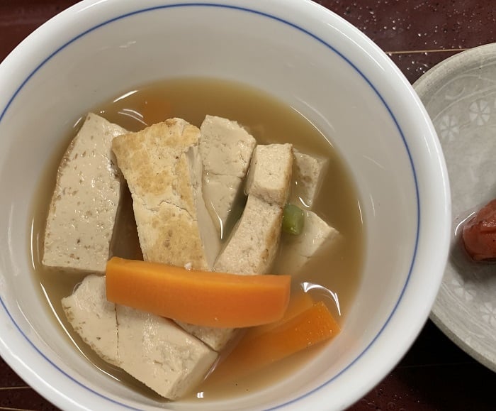 【朝食】焼き豆腐の煮物