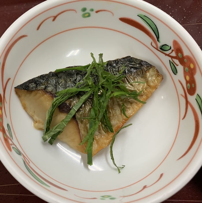 【朝食】サバの塩焼き