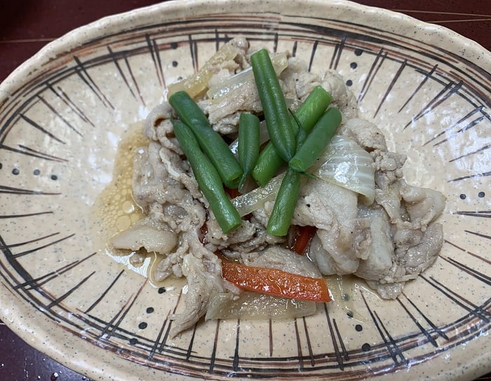 【昼食】豚焼き肉