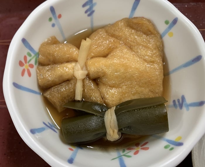 【朝食】巾着の含め煮