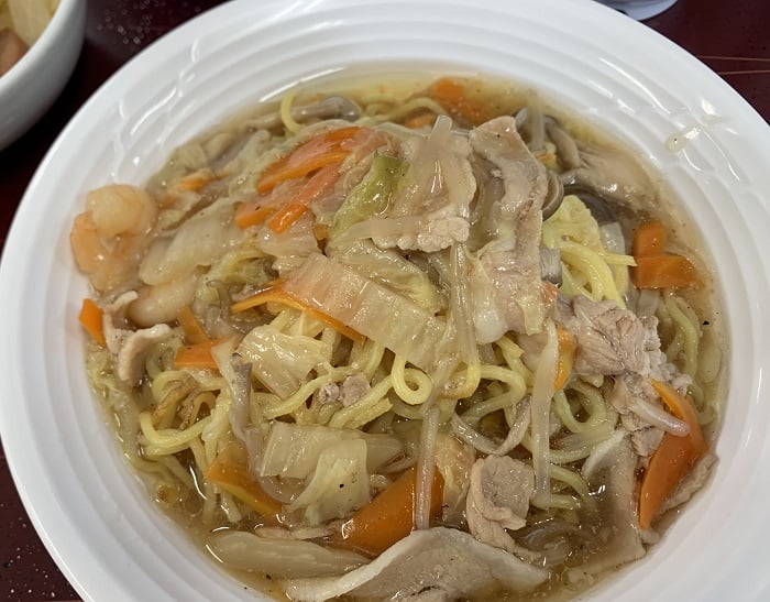 【昼食】五目あんかけ焼きそば
