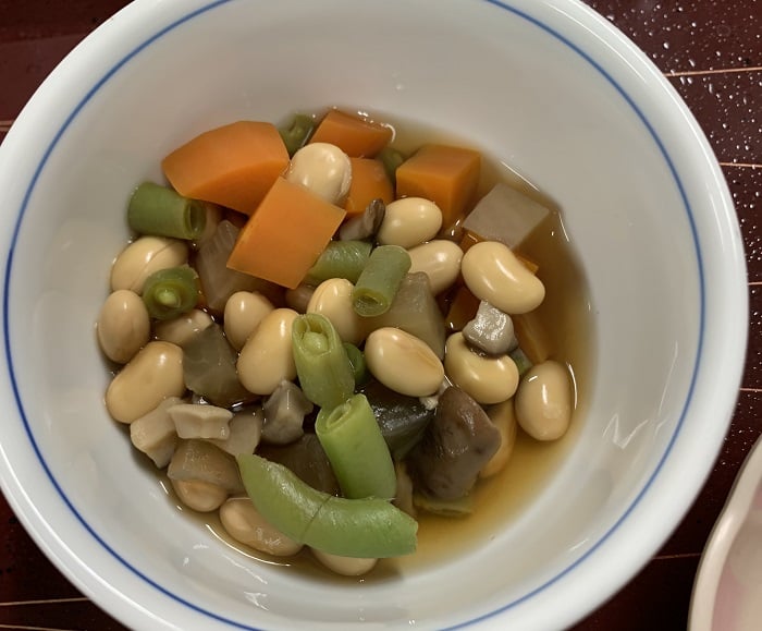 【朝食】大豆の五目煮