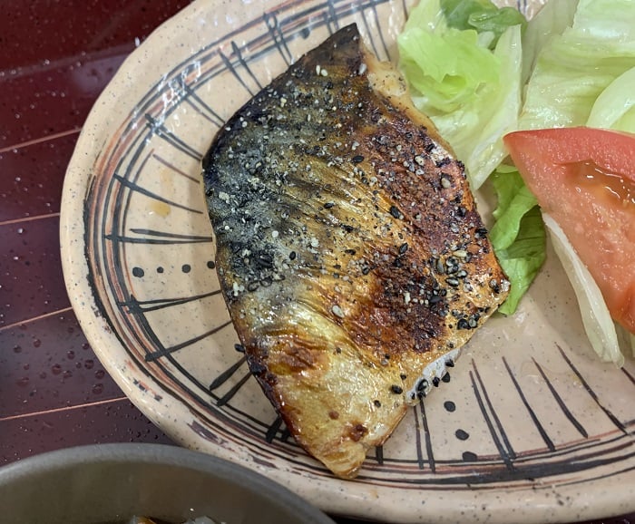 【昼食】サバのごま焼き