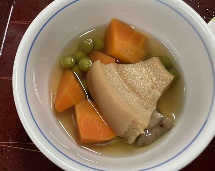【朝食】車麩の煮物