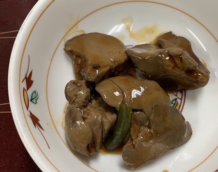 【朝食】鶏レバー煮