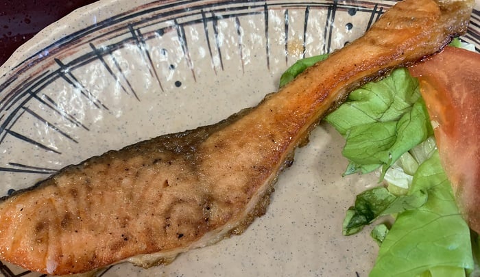 【昼食】サケのバター醤油焼き