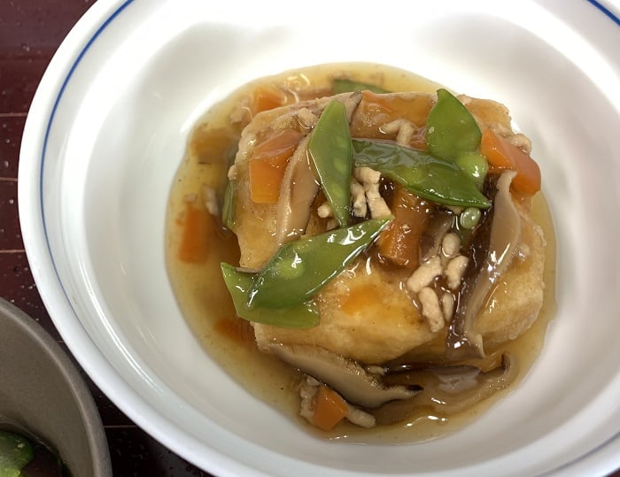 【昼食】揚げ豆腐そぼろあん