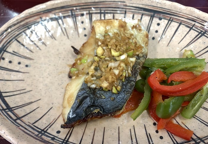 【昼食】サワラのねぎ生姜焼き