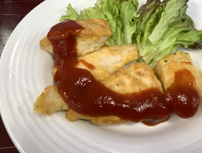 【昼食】ささみピカタ