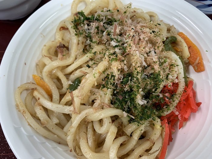 【昼食】醤油焼きうどん