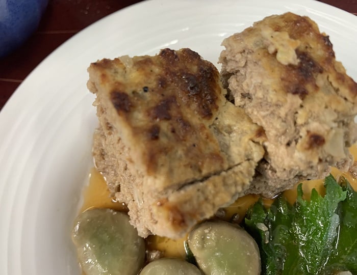 【昼食】ミートローフの和風おろし