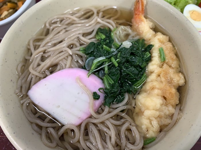 【昼食】エビ天ぷらそば