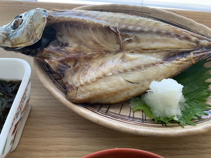 【昼食】アジの開き（干し）
