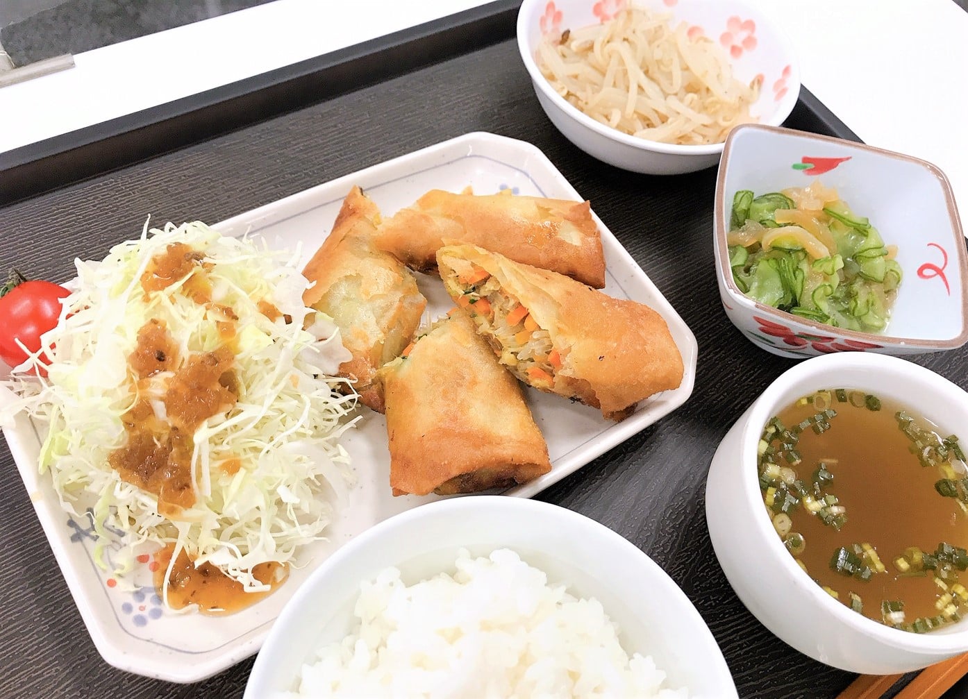 秋の和風さば春巻き（昼食）