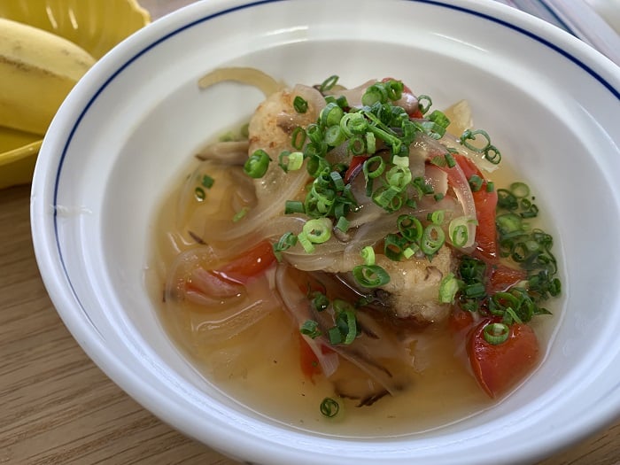 【昼食】タラの野菜あんかけ