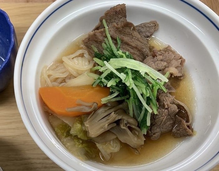 【夕食】牛すき焼き