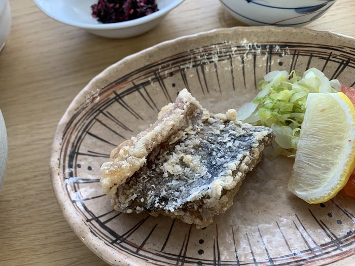 【昼食】サバの竜田揚げ
