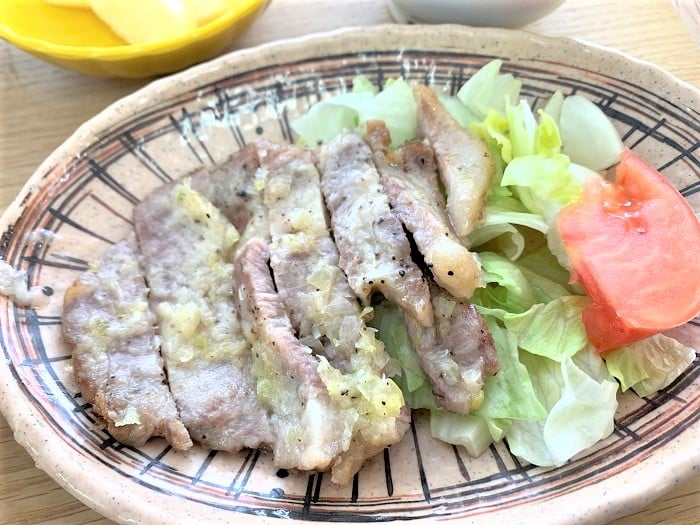 【昼食】豚肉のねぎ塩焼き