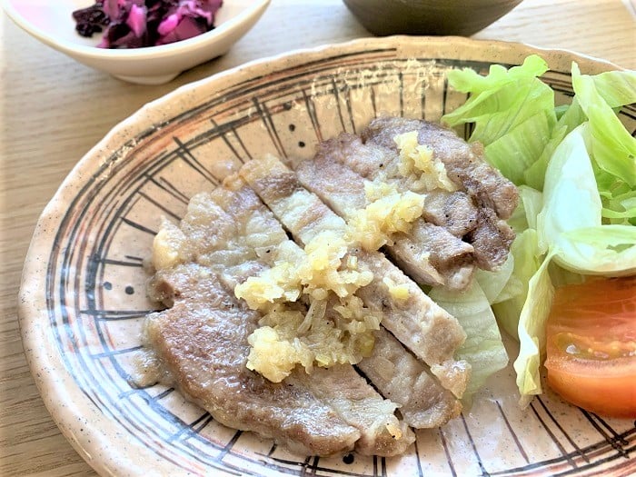 【昼食】豚肉のねぎ塩焼き