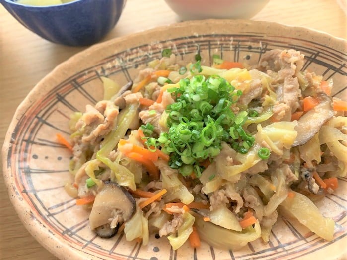 【昼食】豚肉のちゃんちゃん焼き