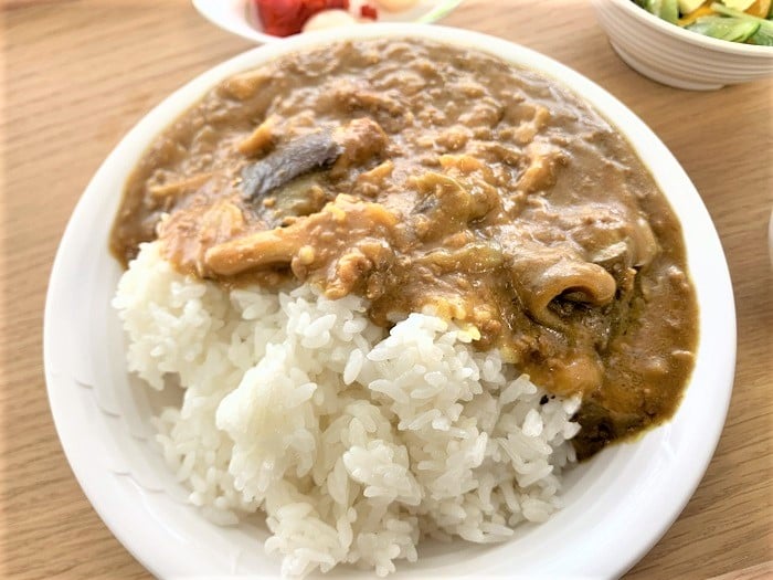 【昼食】茄子ときのこのカレー