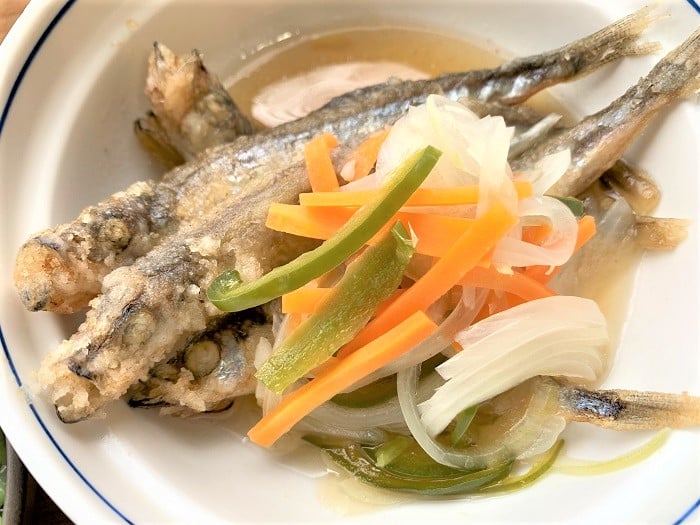 【昼食】ししゃもの南蛮漬け