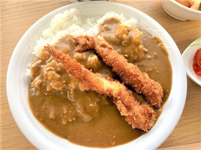 【昼食】エビフライカレー