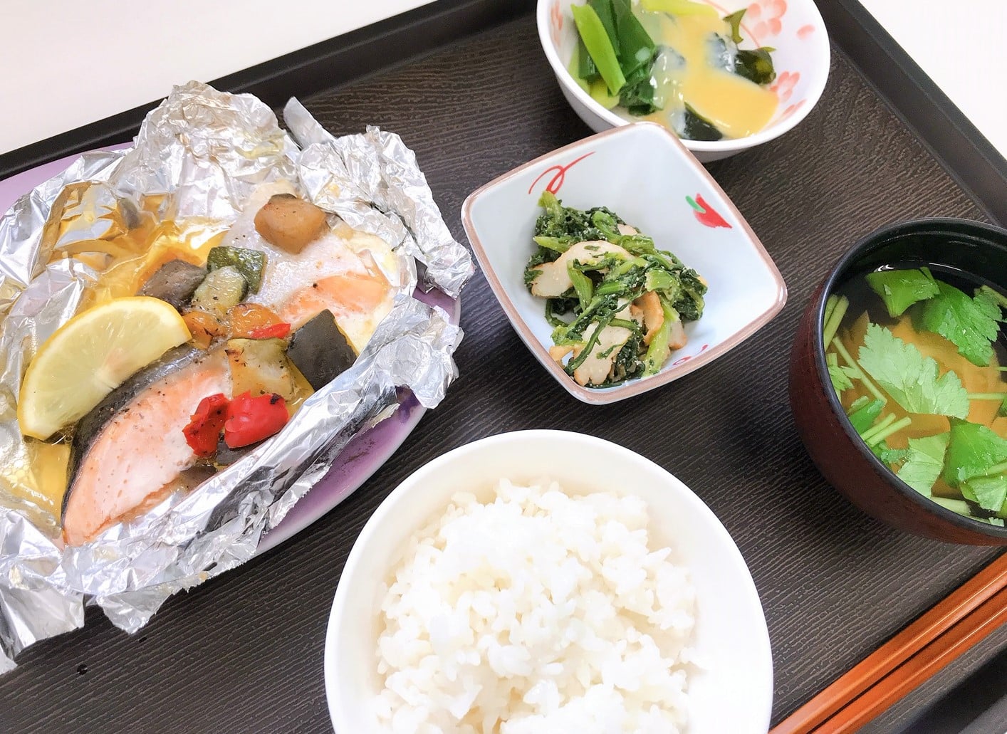 鮭のホイル焼き（昼食）