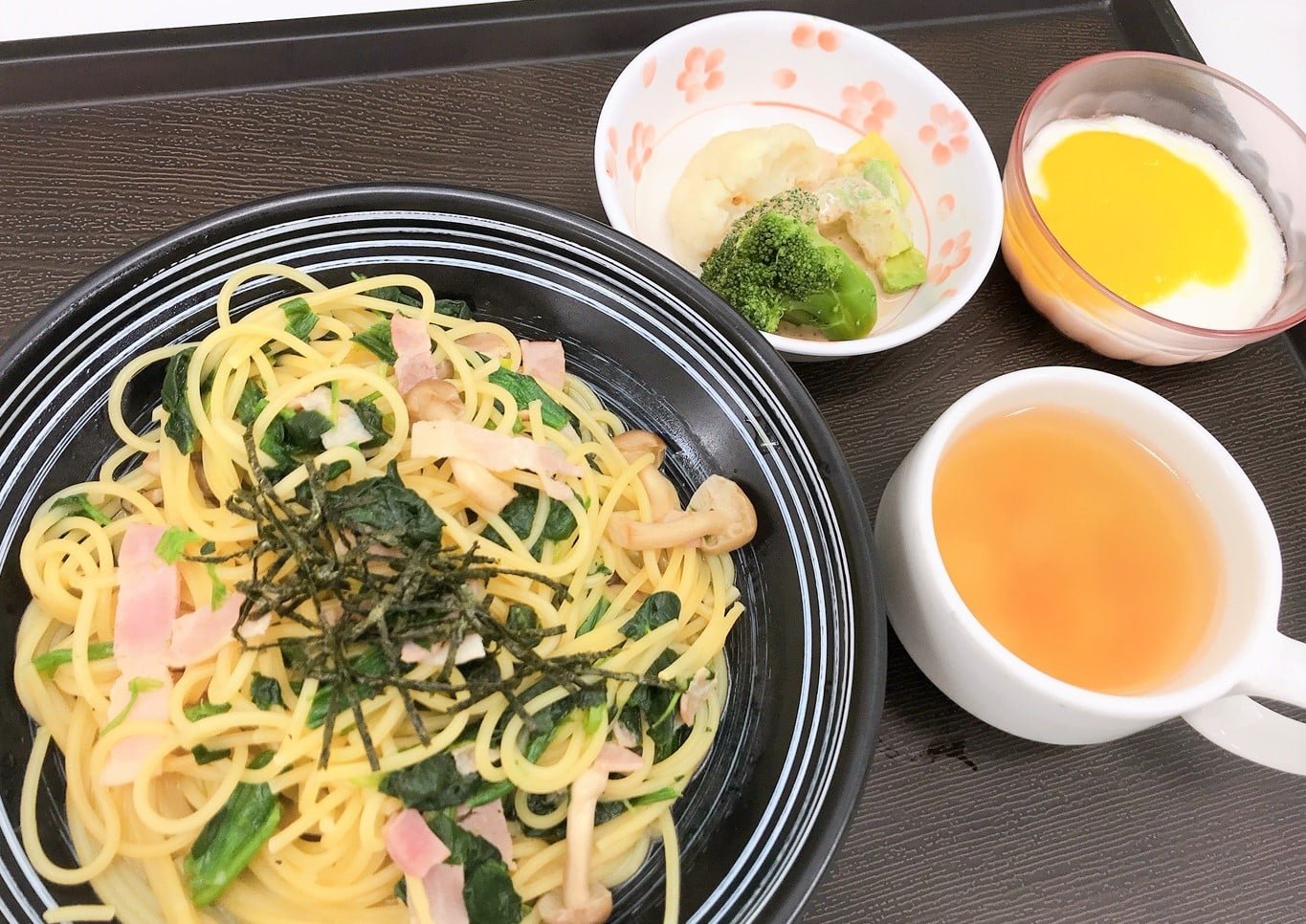 ほうれん草の和風スパゲティ（昼食）