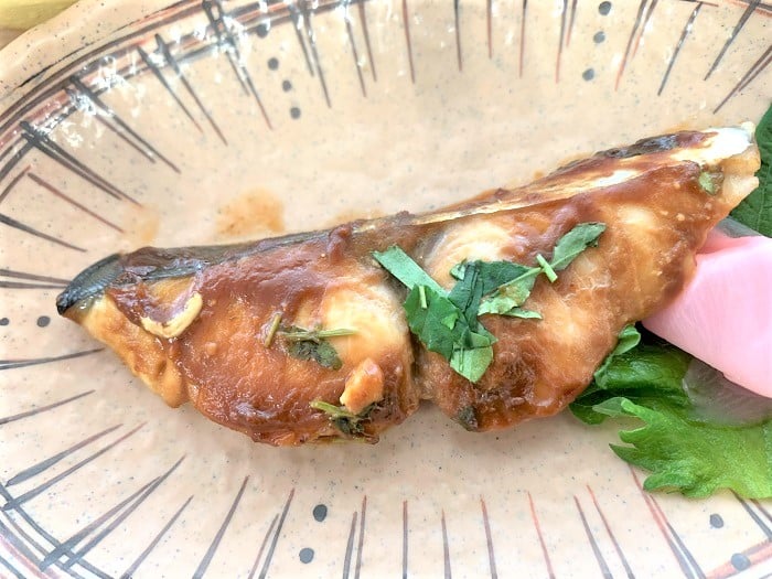 【昼食】サワラの木の芽味噌焼き