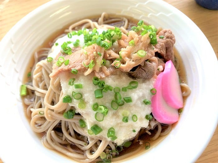 【昼食】肉とろろそば