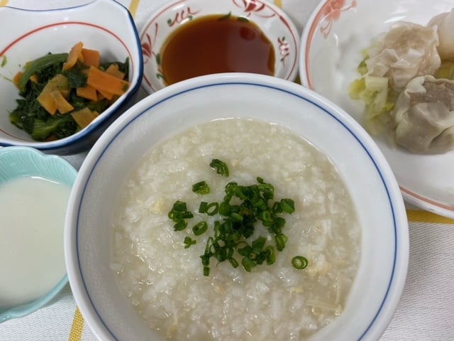 昼食【中華粥と飲茶セット】