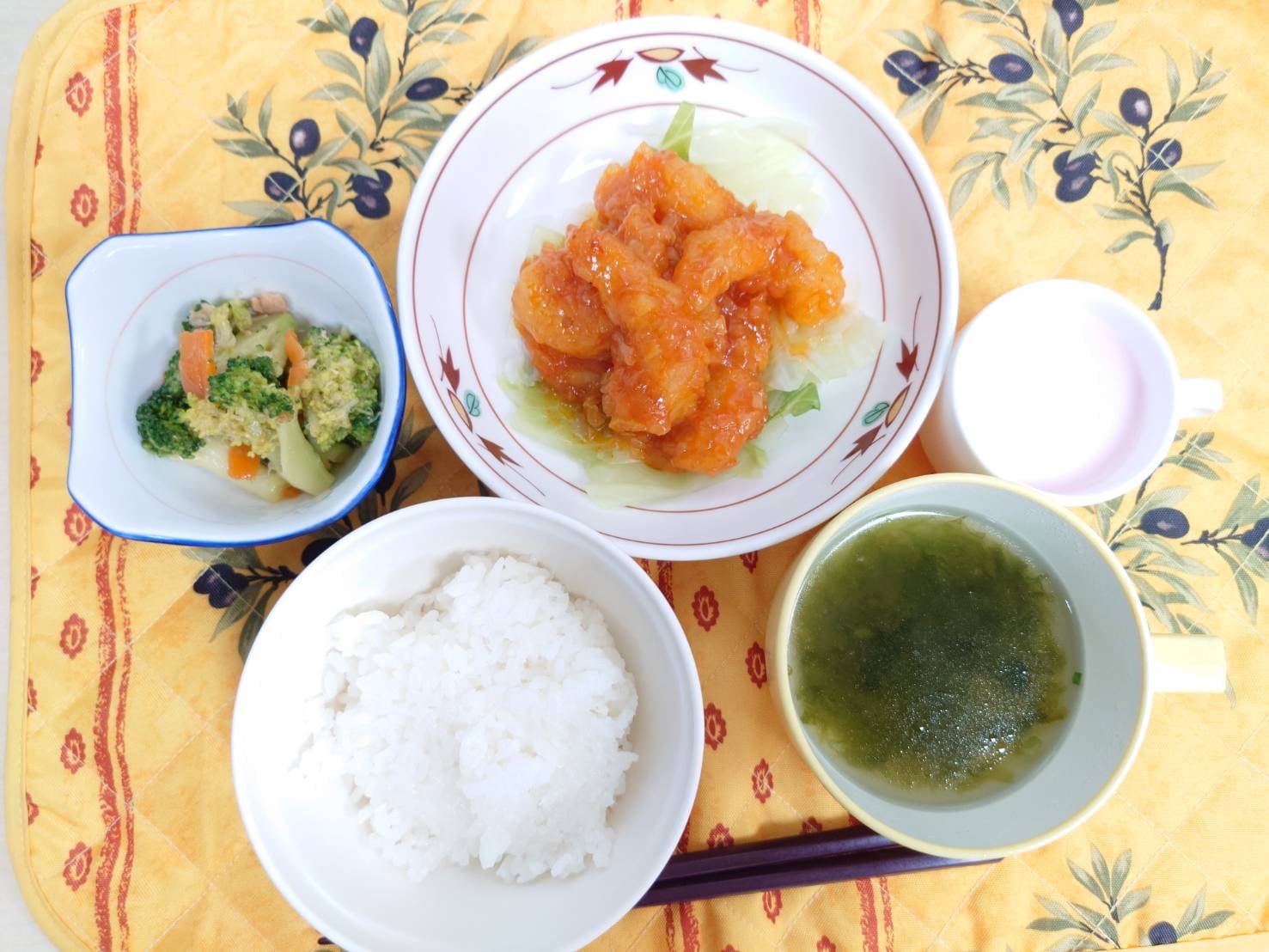 夕食【海老チリソース】