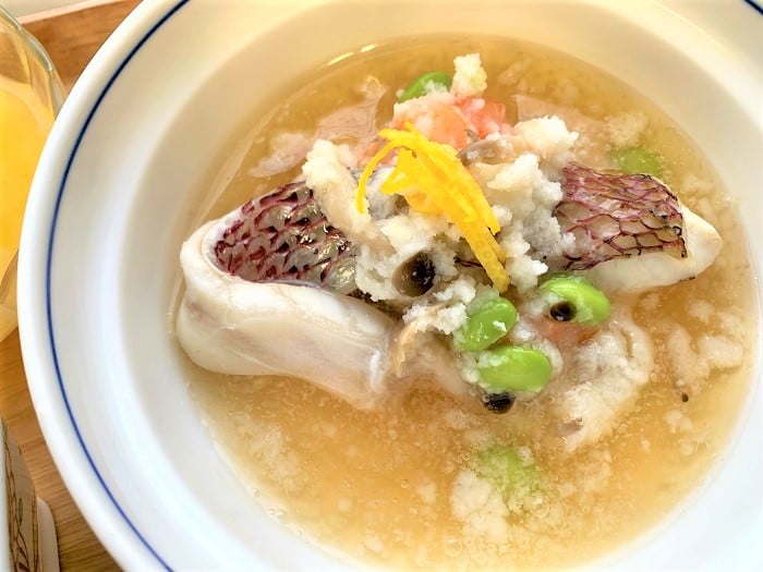 【夕食】鯛のかぶら蒸し