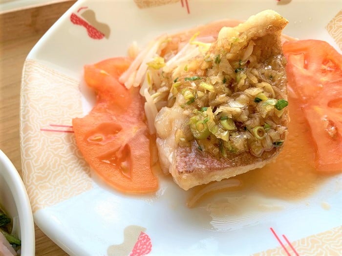 【昼食】アカウオの中華香味かけ