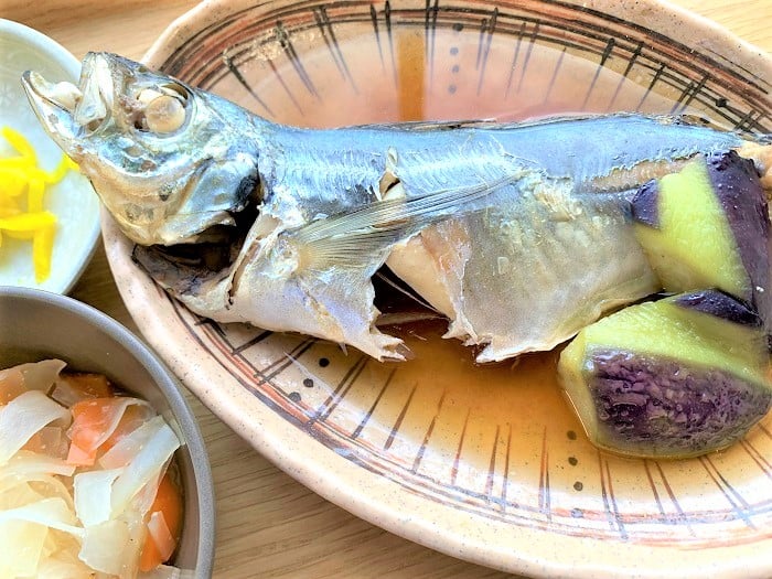 【夕食】アジの生姜煮