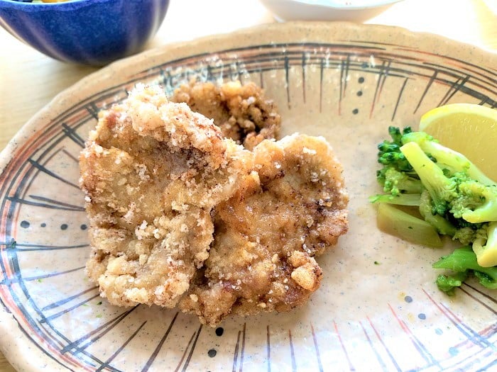 【昼食】豚ヒレ竜田揚げ