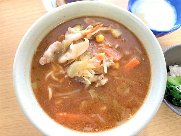 【昼食】野菜たっぷり味噌ラーメン