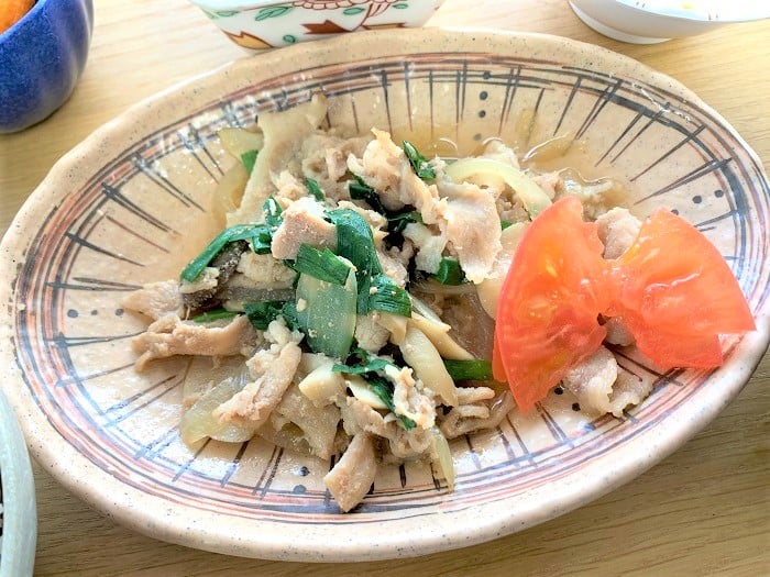 【夕食】豚肉の生姜炒め