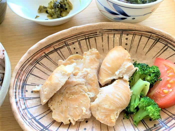 【昼食】ささ身のさんしょう焼き