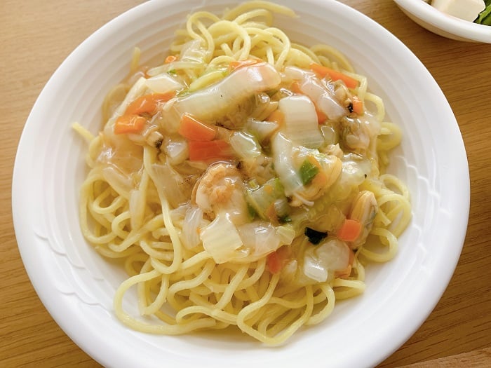 【昼食】海鮮五目あんかけ焼きそば