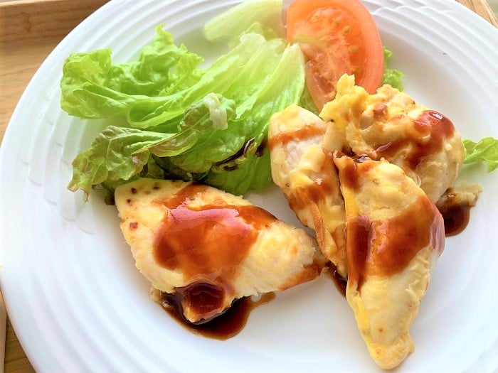 【昼食】鶏ささみのピカタ