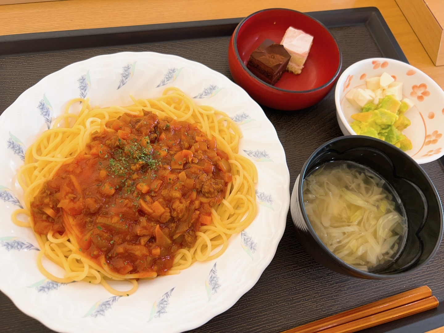 スパゲッティ・ミートソース（昼食）